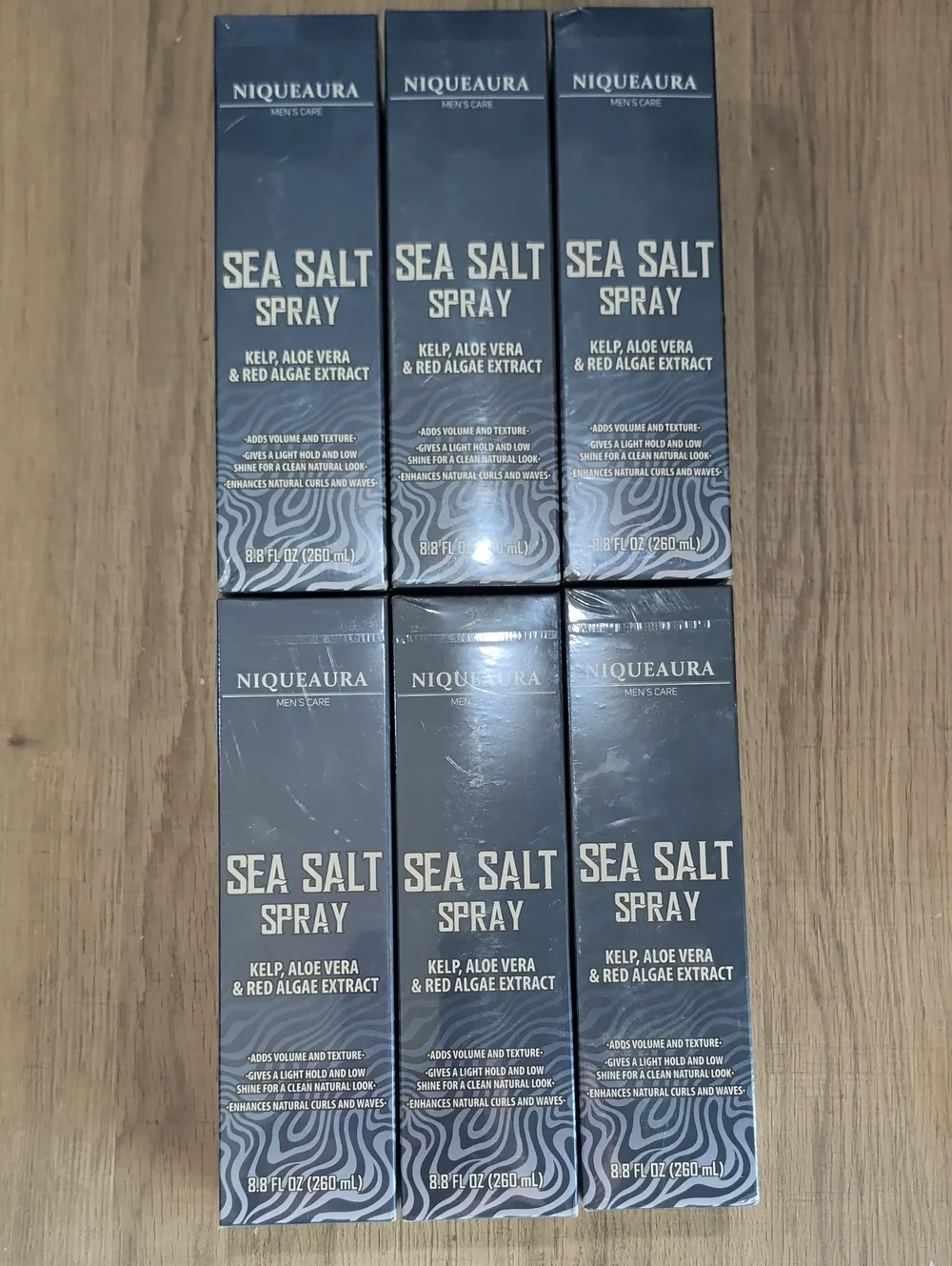 Nique Sea Salt Spray - Deep Navy & Silver Packaging